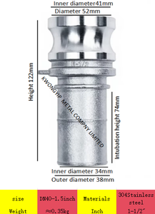 304 Stainless Steel <b>Quick</b> <b>Connector</b> Type E Male Pipe Fitting, Lever-Type ABCDEF Snap-In <b>Quick</b> Joint - Product Image 5