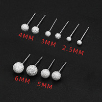 Boucles d'oreilles clous en argent 99, entièrement pavées de zircone cubique, 3MM 6MM, mini-piercings, bijoux d'oreille tendance pour femme, usage quotidien