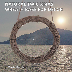 Support en bois naturel fait main pour la fabrication <span class=keywords><strong>de</strong></span> couronnes <span class=keywords><strong>de</strong></span> Noël d'extérieur - Product Image 2