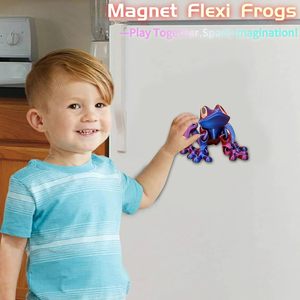 Rana Magnética Articulada Móvil-2025, Imprimida en 3D con Plástico PLA, Imán para Refrigerador, Animal Crossing, Juguete de Rana Saltarina Realista, Decoración para el Hogar - Product Image 4