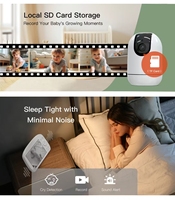 Caméra vidéo sans fil Wifi pour bébé avec application Tuya Écran LCD 5 pouces Pleurer/Mouvement/Détection de bruit