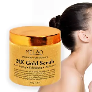 Melao Pure 24K Goud Body Scrub Voet Massage Crème Verwijderen Dode Huid Fregar Anti Veroudering Exfoliërende Modder