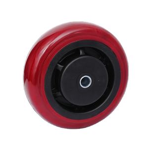 4 Zoll Schwenkbare Industrielle Schwerlast-Lenkrolle Trolley Faltbare Flachrad PU-Plattenrollen - Product Image 6