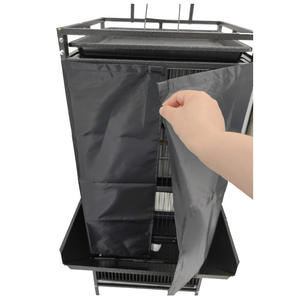 ผ้าคลุมกรงนก ZJ-NLZ003 ขนาด 46x46x155 ซม. สีดำ โพลีเอสเตอร์ กันแดด กันฝน กันน้ำ รูปทรงสี่เหลี่ยมผืนผ้า โครงเหล็ก - Product Image 3