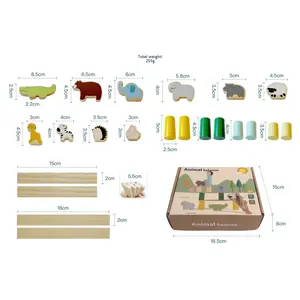 Jouet interactif parent-enfant <span class=keywords><strong>en</strong></span> <span class=keywords><strong>bois</strong></span> pour enfants, perles d'équilibre d'<span class=keywords><strong>action</strong></span> de réflexion, animaux, âges 4-6 - Product Image 3