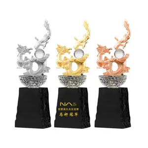 Crystal Ball Metal Dragon Blank Event Company Annual Ceremony Star Award Trophy