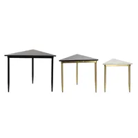 Ensemble de tables auxiliaires 3 pièces en marbre 68x46.5x53 Dimensions