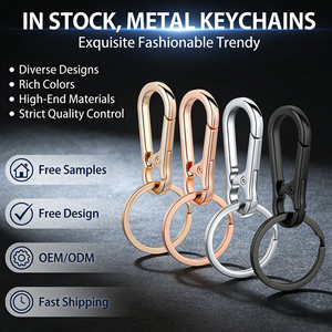 En stock al por mayor: Accesorios para manualidades DIY, Llaveros con clip de hebilla, Organizador de llaveros tipo mosquetón, Gancho de seguridad, Llavero de aleación de zinc - Product Image 1