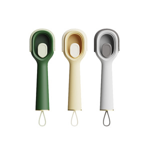 <b>Shoe</b> Cleaning Brush With Liquid Dispensing <b>Soft</b> Bristles For Suede Nubuck Leather Care - Product Image 3