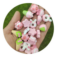 Breloques Slime Printanières Blanches Vertes Roses en Résine Kawaii, Cabochons à Dos Plat, Accessoires Miniatures pour Coque de Téléphone, Breloque DIY