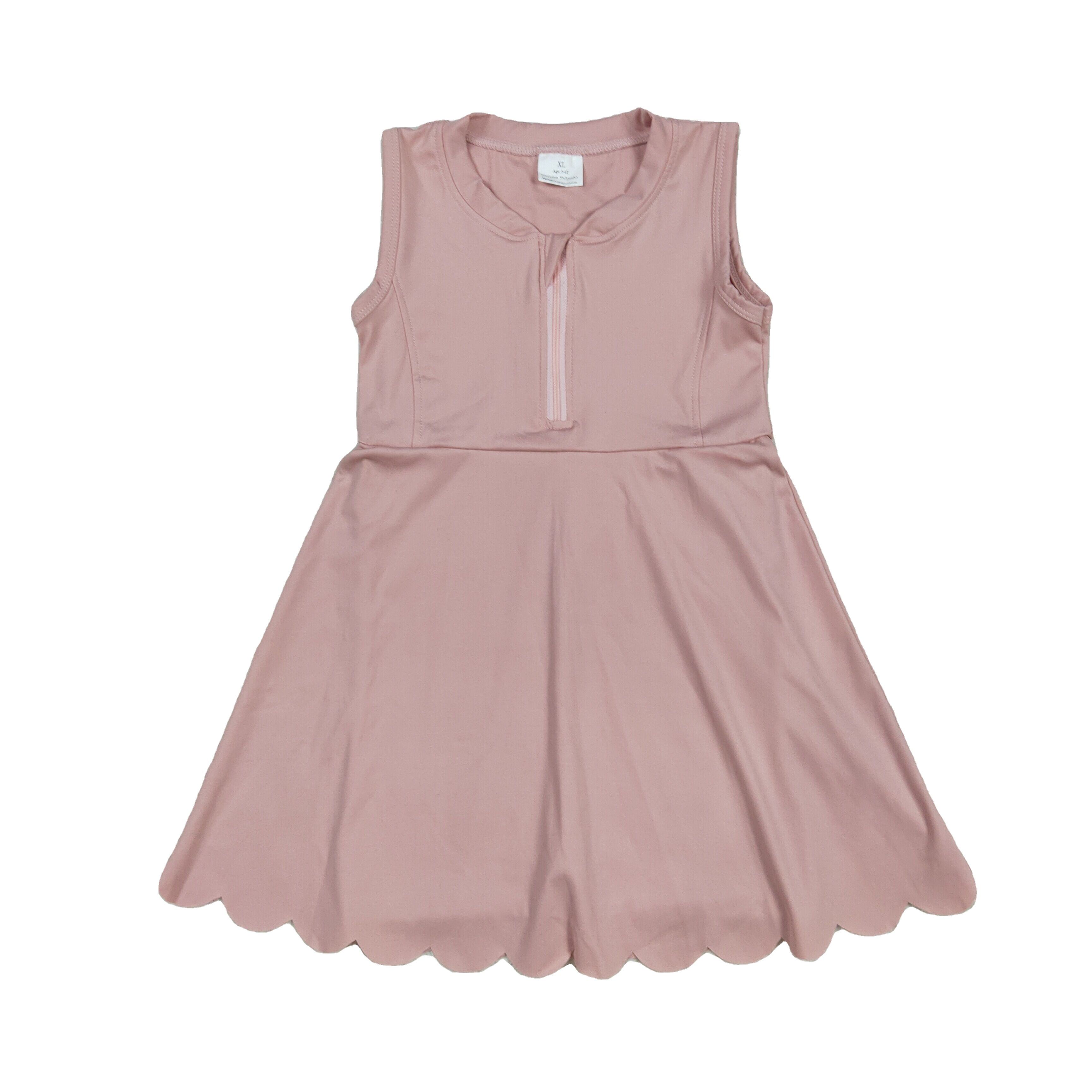 Boutique Solid Color Yoga Sports Girls Dress Shorts Little Girls Zipper  Dress Kids Clothes Active Wear Wholesale Girls Dress