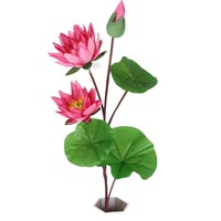 Buket Bunga Teratai Buatan untuk Penyembahan di Dewan Buddha, Dekorasi Rumah, Bunga untuk Ruang Tamu, Meja