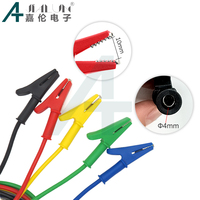 JIALUN Test Lead Cable with Alligator Clip and 4mm Banana Plug for Electrical Power Testing
