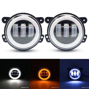 Faro Fendinebbia <span class=keywords><strong>LED</strong></span> Bicolore Halo da 4 Pollici con Occhio d'Angelo per Dodge Magnum 2005~2008 - Product Image 1