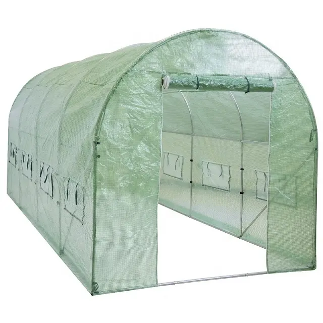 China Factory Made Whole Sale Hot Sale Larger Hot Green House 20'X10'X7' Walk In Outdoor Plant Gardening Greenhouse for sale