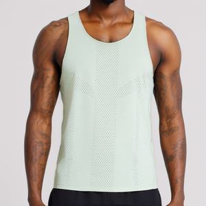 Alta calidad Diseño personalizado Deportes Fútbol Correr Homme Fabricante Sin mangas Deporte Camiseta sin mangas Gimnasio - Product Image 1