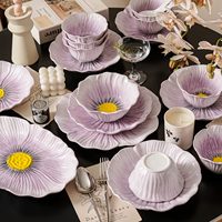 Pansy Clove Purple Luxury Bohemian Stoneware Dishwasher & Microwave Safe Holiday Tableware