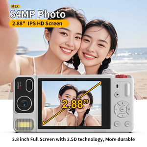 Nouvel appareil photo avec coque transparente, vidéo 4K, photo 64MP, zoom numérique 18X, objectif rotatif à 270 degrés, écran de 2,8 pouces - Product Image 4