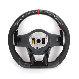 Volante in carbonio stile nero mezza pelle traforata per Mercedes Benz W213 C238 W463 W464 W222 C217 <span class=keywords><strong>CLS</strong></span> <span class=keywords><strong>C257</strong></span> W205 C63 AMG - Product Image 2