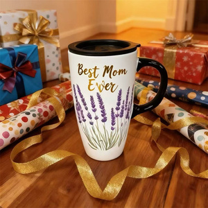 Taza de cerámica personalizada <span class=keywords><strong>para</strong></span> papá Taza de café negra con diseño de letra dorada Regalo del Día del Padre - Product Image 3