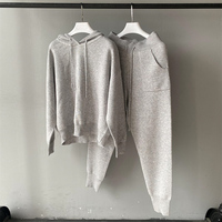 Échantillon rapide femmes pull deux pièces ensemble solide kaki col haut court et pantalons longs ensemble pull tricoté uni ensemble pour les femmes