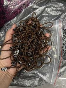 弹性橡胶设计瑜伽服，带松紧绳和皮革制成的PVC拉链拉拔器 - Product Image 4