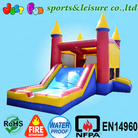 Combo de videur gonflable bon marché, combo de toboggan de maison de rebond 4 en 1