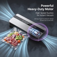 Scelleuse sous vide entièrement automatique, puissante aspiration, pour usage domestique et commercial, avec modes sec et humide pour la cuisine