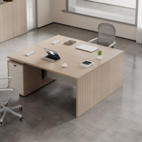 Ensemble bureau et chaise de bureau commercial simple avec boîtier de câblage, bureau informatique simple de 1,2 m pour le travail des employés