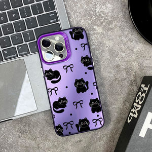 Coque de téléphone en TPU adaptée pour IPhone11 12 13 1415 16 <span class=keywords><strong>petit</strong></span> <span class=keywords><strong>chat</strong></span> <span class=keywords><strong>noir</strong></span> mignon coque argentée colorée coque de téléphone - Product Image 3