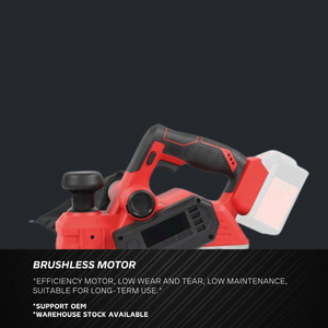 เครื่องไสไม้ไฟฟ้าไร้สาย 20V แบบไร้แปรงถ่าน ความกว้าง 80 มม. ความลึก 0-2 มม. ช่องระบายฝุ่นคู่ สำหรับงานอุตสาหกรรมและงาน DIY สำหรับงานไม้ - Product Image 4