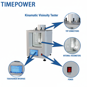 Professionnel ±0.05 ℃   Testeur de viscosité cinématique de précision TP625 avec contrôle de température PI pour laboratoire pétrochimique conforme aux normes ASTM - Product Image 3