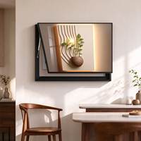 Vente en gros : Tableau mural en porcelaine cristalline 50*40cm, abstrait moderne, motif végétal, avec couvercle de boîte à compteur électrique hydraulique rabattable