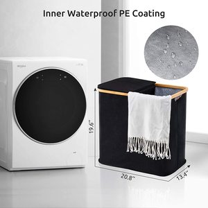 <strong>Double</strong> <strong>Laundry</strong> <strong>Hamper</strong> with Lid and Removable <strong>Laundry</strong> Bags Large <strong>Laundry</strong> <strong>Hamper</strong> 2 Section Collapsible Dirty Clothes <strong>Hamper</strong> - Product Image 5