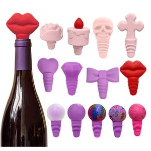 Multicolor Silicone <b>Wine</b> Stoppers, Food-safe & Reusable Sealing Plugs for Home & Bar. Custom Designs Available - Product Image 1