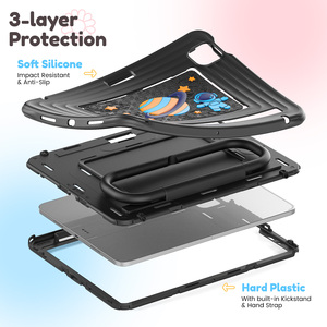 Étui de tablette en silicone PC antichoc adapté aux enfants avec support multi-angles et emplacement pour stylet, housse de protection pour <span class=keywords><strong>iPad</strong></span> Pro 11 pouces <span class=keywords><strong>Air</strong></span> 4/5e génération - Product Image 4