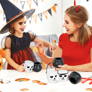 Mini Halloween Bonbons Seau Pot Sorcière Squelette <span class=keywords><strong>Chaudron</strong></span> Titulaire Jar Trick or Treat Halloween Party Décoration Props Enfants <span class=keywords><strong>Jouet</strong></span> - Product Image 4