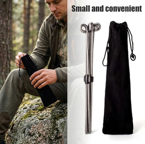 Equipo de Cocina para Fogatas, Parrilla de Acero Inoxidable para Fogatas, Soporte Portátil para Ollas de Camping, para Senderismo y Excursionismo al Aire Libre - Product Image 5