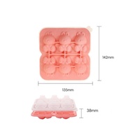Moule à glaces en silicone en forme de lapin 3D, 6 cavités, pour aliments pour bébés, plateau à crème glacée, moule à glaçons avec couvercle