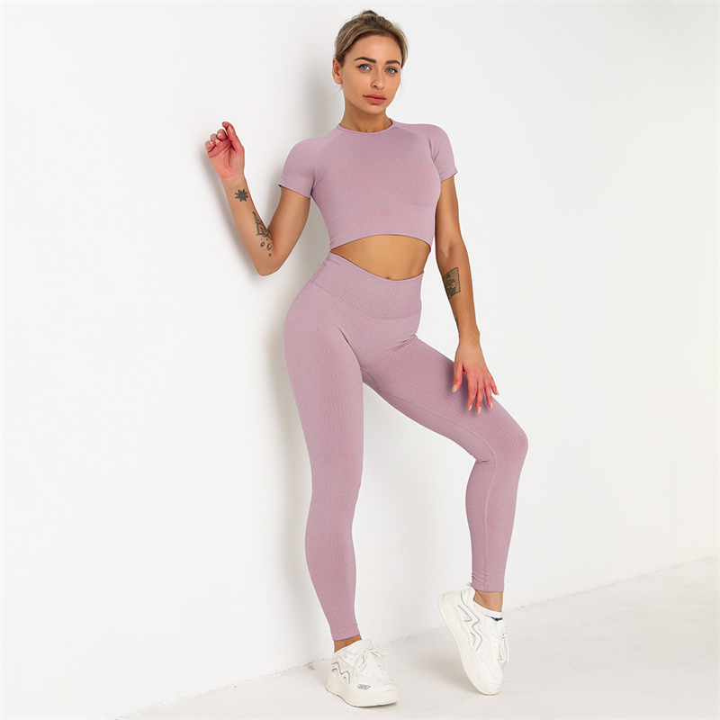 9 colors Fashion Modern Breathable Workout Clothing Women Active Wear Yoga Set hygroscopic Hot Sale
