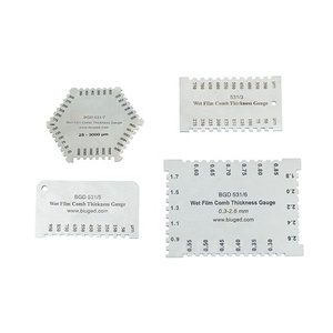 Medidor de Espesor de Película Húmeda Rectangular de Doble Escala BGD 531, Probador de Espesor de Pintura de Acero Inoxidable - Product Image 1