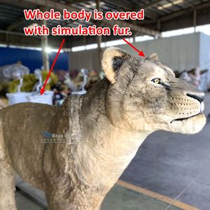 Mô hình sư tử hang động animatronic điêu khắc sinh vật thời tiền sử - Product Image 4