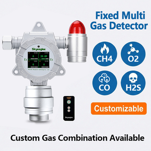 Detector de Gás Online Confiável 4 em 1 Monitor de Gás CH4 O2 CO H2S Alarme Saída de Sinal RS485 4-20mA para Indústria - Product Image 1