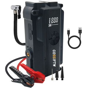 Démarreur de voiture avec compresseur d'<span class=keywords><strong>air</strong></span> 3000A, démarreur portable, gonfleur de pneus 150 PSI, boîte de démarrage au lithium pour moteur essence et diesel - Product Image 1