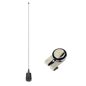 Antena de decoración de vehículo móvil simulada de látigo de acero inoxidable NMO 1310mm 631 con soporte de montaje de <span class=keywords><strong>Clip</strong></span> y Cable RG58 de 4,5 m - Product Image 1