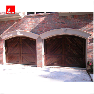 Alland personalizado americano al por mayor grano de madera nuevo diseño aislado residencial doble <span class=keywords><strong>puerta</strong></span> de garaje para el hogar personalizado Villa moderna - Product Image 5