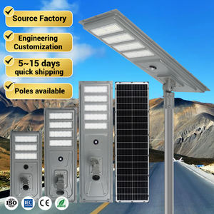 Contrôle du <span class=keywords><strong>temps</strong></span> de haute qualité 300W 400W 500W IP65 étanche <span class=keywords><strong>route</strong></span> jardin intégré tout en un Led lampadaire solaire - Product Image 1