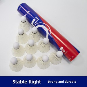 Volants de badminton professionnels en plumes de canard 77 Speed, pour compétition, double tête, impression de logo disponible, lot de 12 - Product Image 3