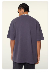 Camiseta Hip Hop Extra Grande con Estampado de Serpiente FEARFUL, Manga Corta, Estilo Vintage Desgastado, Informal, Urbana, Color Blanco Gris Oscuro, para Uso Diario - Product Image 3
