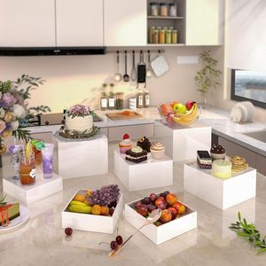 레스토랑 주방 및 호텔 에 적합한 내구성 흰색 아크릴 뷔페 식품 디스플레이 - Product Image 4